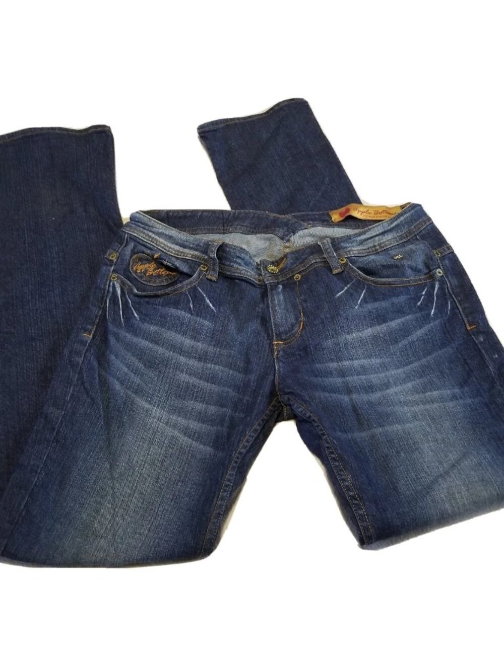 Apple Bottom Women Size 9/10 Low Rise Dark Wash Jeans 99% Cotton